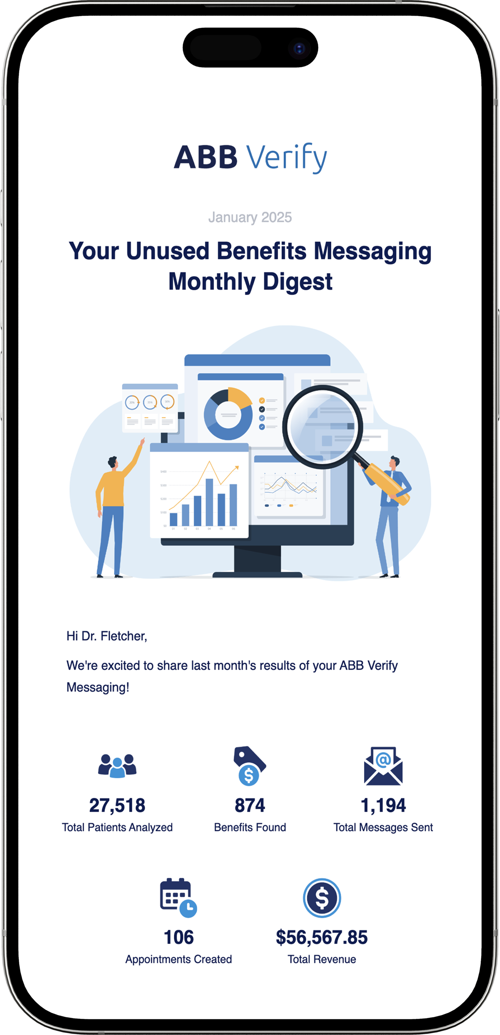 Monthly revenue dashboard